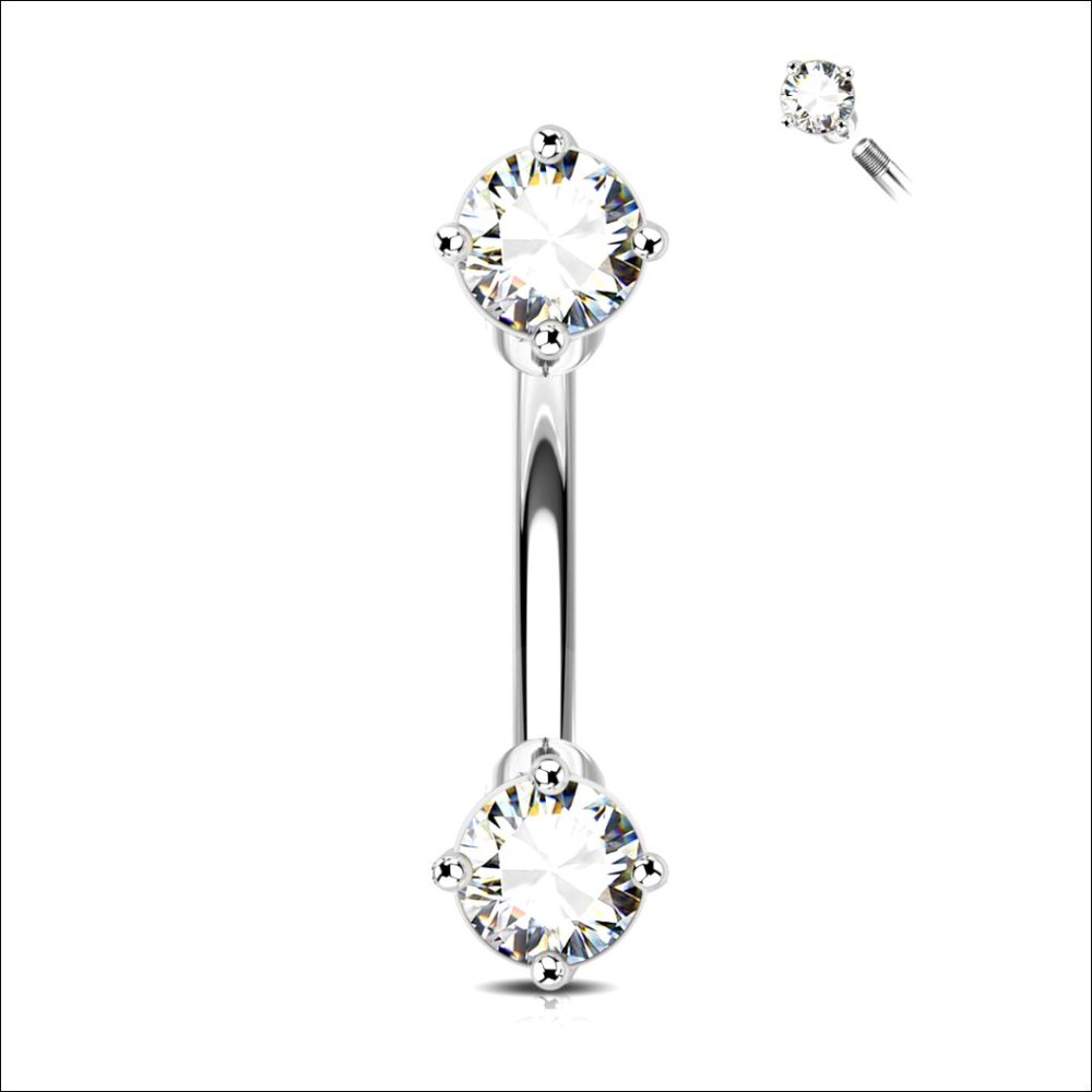 Stainless Steel Rook Piercing Jewelry 6mm 16g Silver Barbell